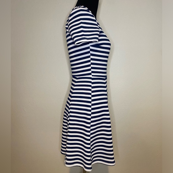 NWOT Divided Navy/White Striped Dress Size 4 - Picture 3 of 7
